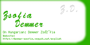 zsofia demmer business card